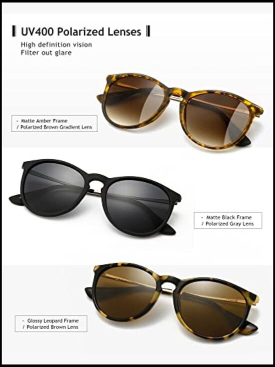 Premium Vintage Round Sunglasses UV400 Polarized TR90 main image 5